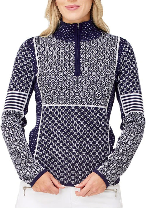 KRIMSON KLOVER POW ZIP NECK SWEATER NAVY