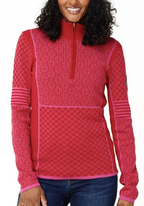 KRIMSON KLOVER POW ZIP NECK SWEATER RACING RED