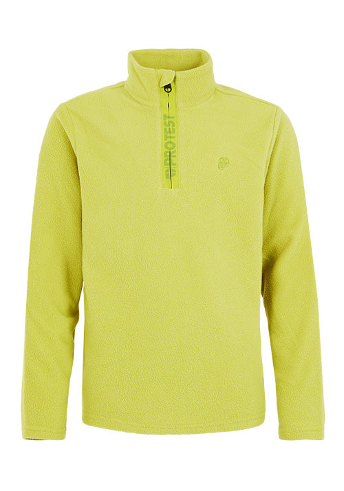PROTEST PERFECTY JNR 1/4 ZIP TOP - SPLITPEA GREEN
