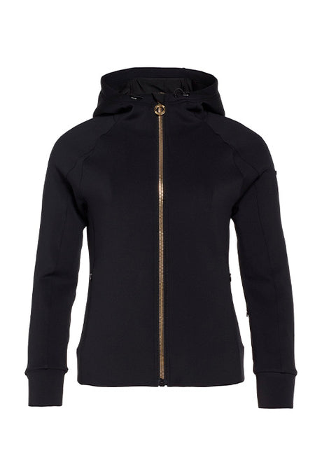 GOLDBERGH RAY FULL ZIP HOODED CARDIGAN - BLACK