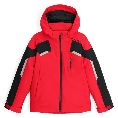 SPYDER BOYS LEADER JACKET-SPYDER RED