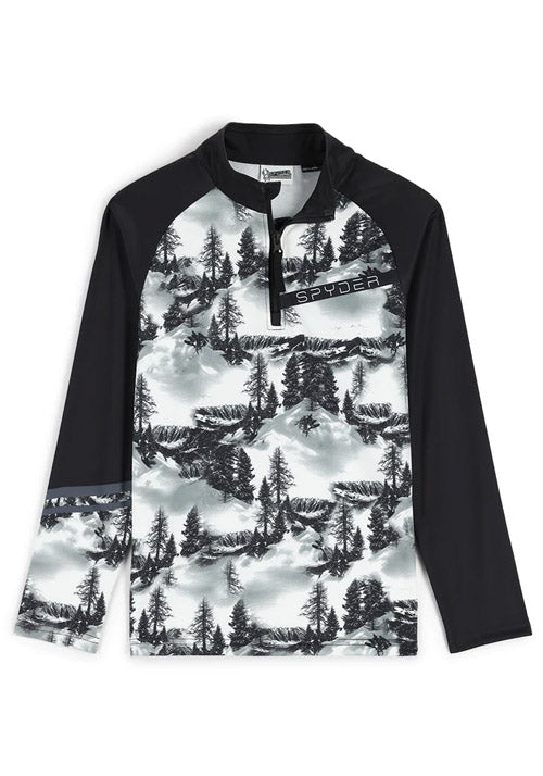 SPYDER BOYS TREELINE  ZIP NECK