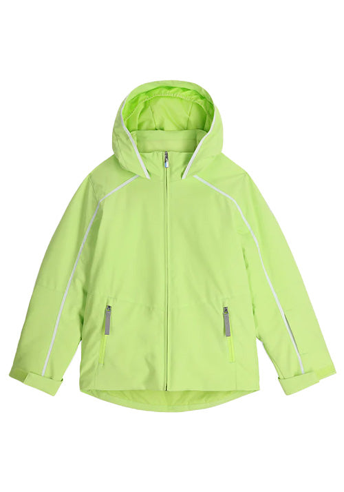 SPYDER GIRLS CONQUER JACKET - LIME ICE