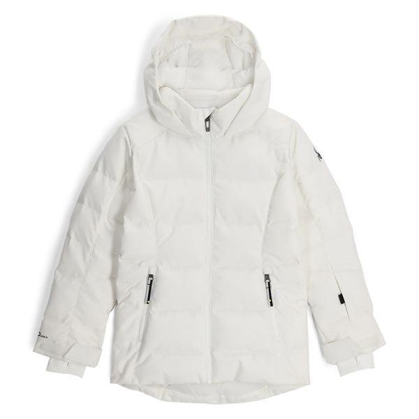 SPYDER JNR ZADIE JACKET - WHITE