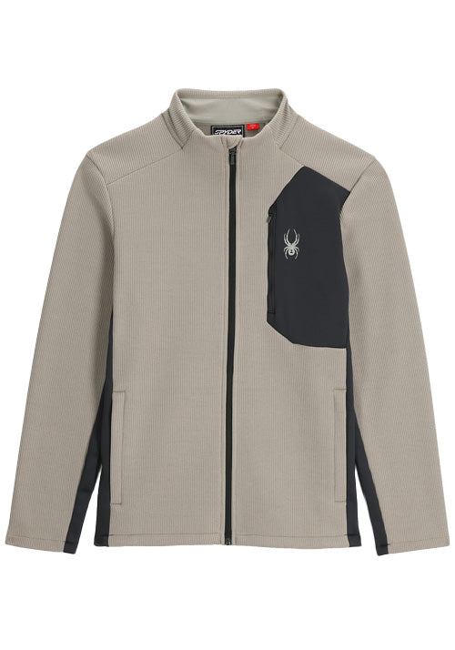 SPYDER MS BANDIT FULL ZIP JACKET - CONCRETE