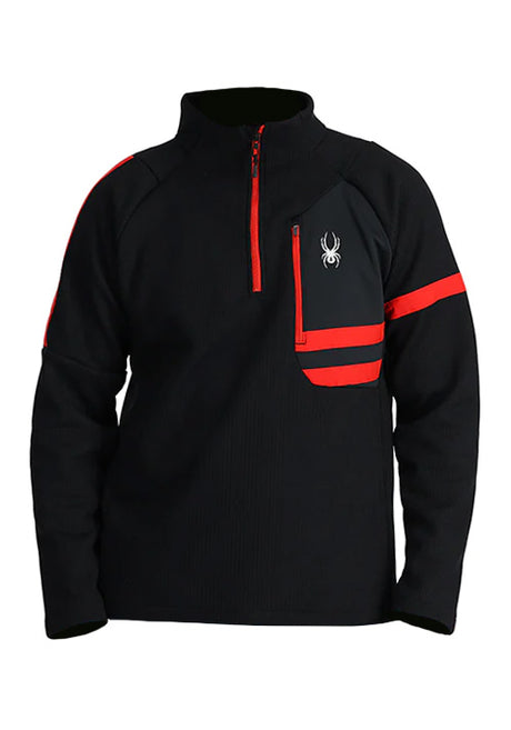 SPYDER MS WENGEN BANDIT 1/2 ZIP TOP - BLACK