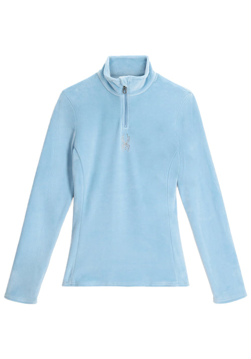 SPYDER SHIMMER BUG VELOUR SKIVVY - BLUE DRIFT