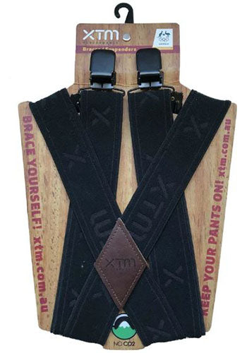 XTM KIDS SUSPENDER BRACES BLACK