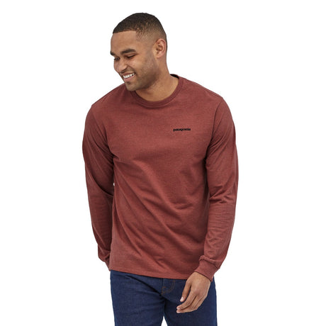 PATAGONIA MS LS P6 LOGO RESPONSIBILI TEE ROSEHIP