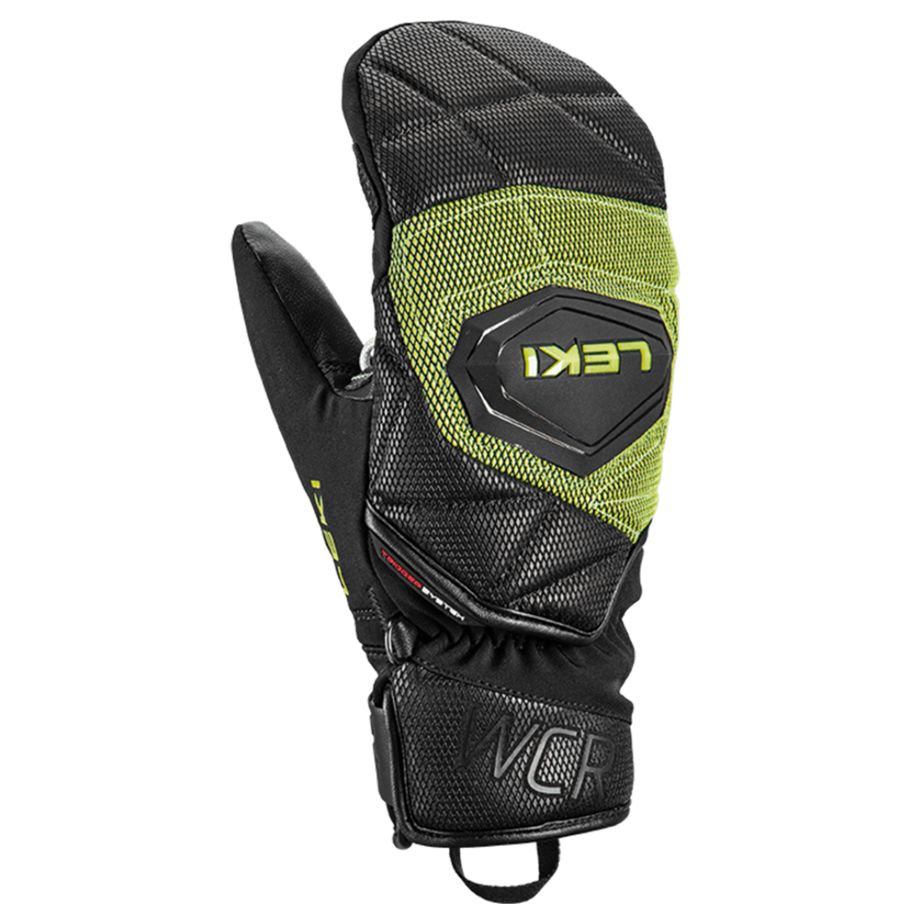 LEKI WCR RACING COACH 3D JNR MITT BLK/LEMON