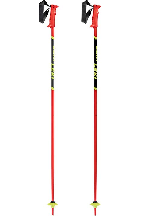 LEKI RACING KIDS SKI POLE RED YELLOW