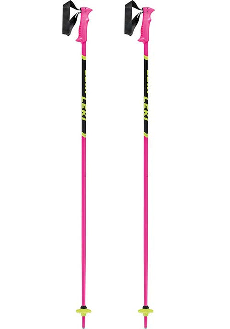 LEKI RACING KIDS SKI POLE PINK YELLOW