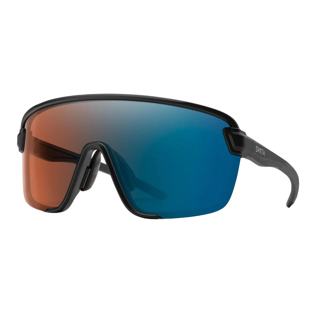 SMITH BOBCAT MATTE BLACK w CHROMAPOP GLACIER PHOTOCHROMIC COPPER BLUE MIRROR