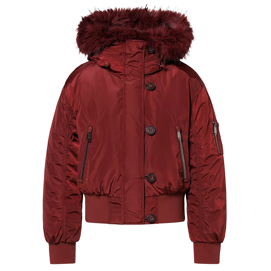 GOLDBERGH JEANNE JACKET FAUX FUR - VINO ROSSO