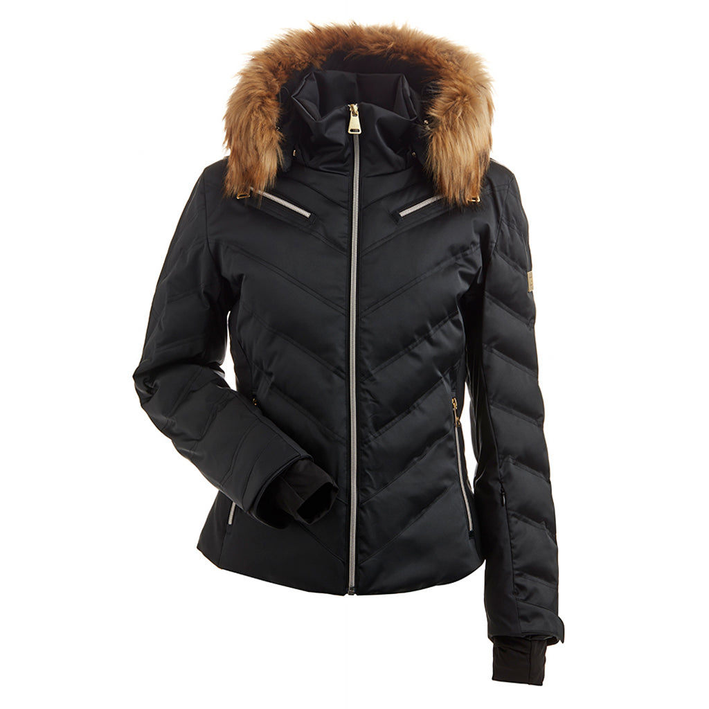 NILS SNOWMASS FAUX FUR JACKET - BLACK