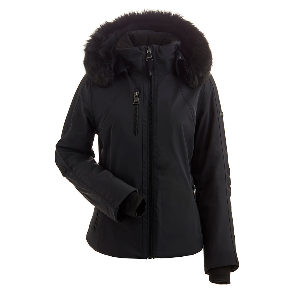 NILS ZERMATT FAUX FUR JACKET - BLACK
