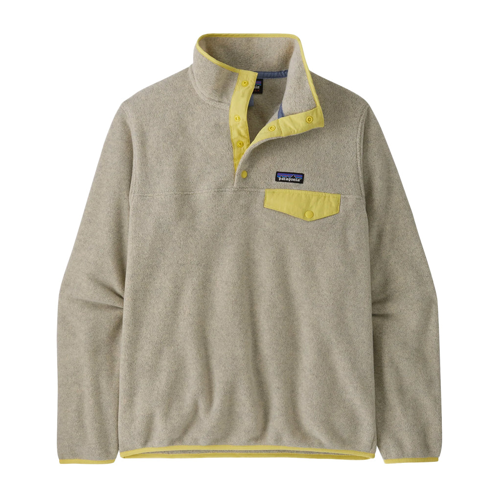 PATAGONIA WS LW SYNCH SNAP-T - OATMEAL HEATHER / NEARLY GREEN