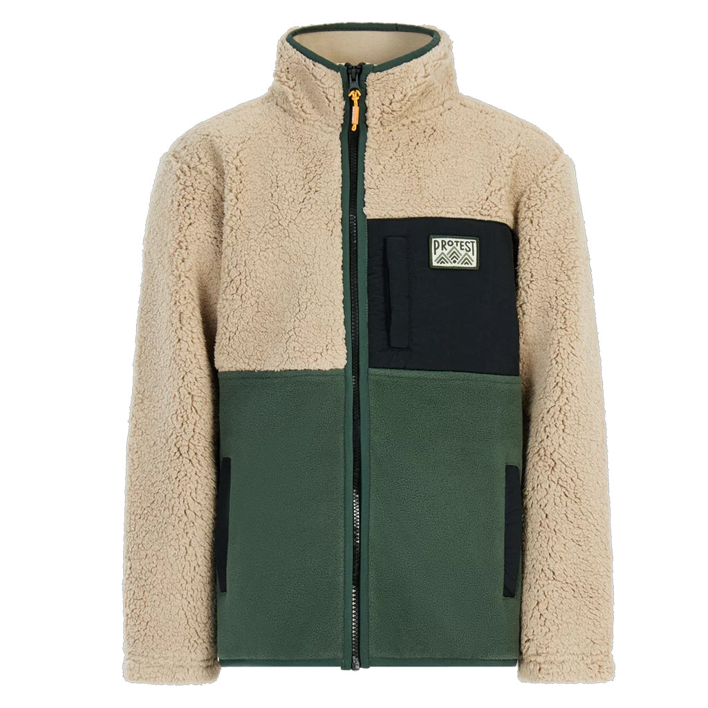 PROTEST JNR FINLEY FULL ZIP TOP-BAMBOO BEIGE