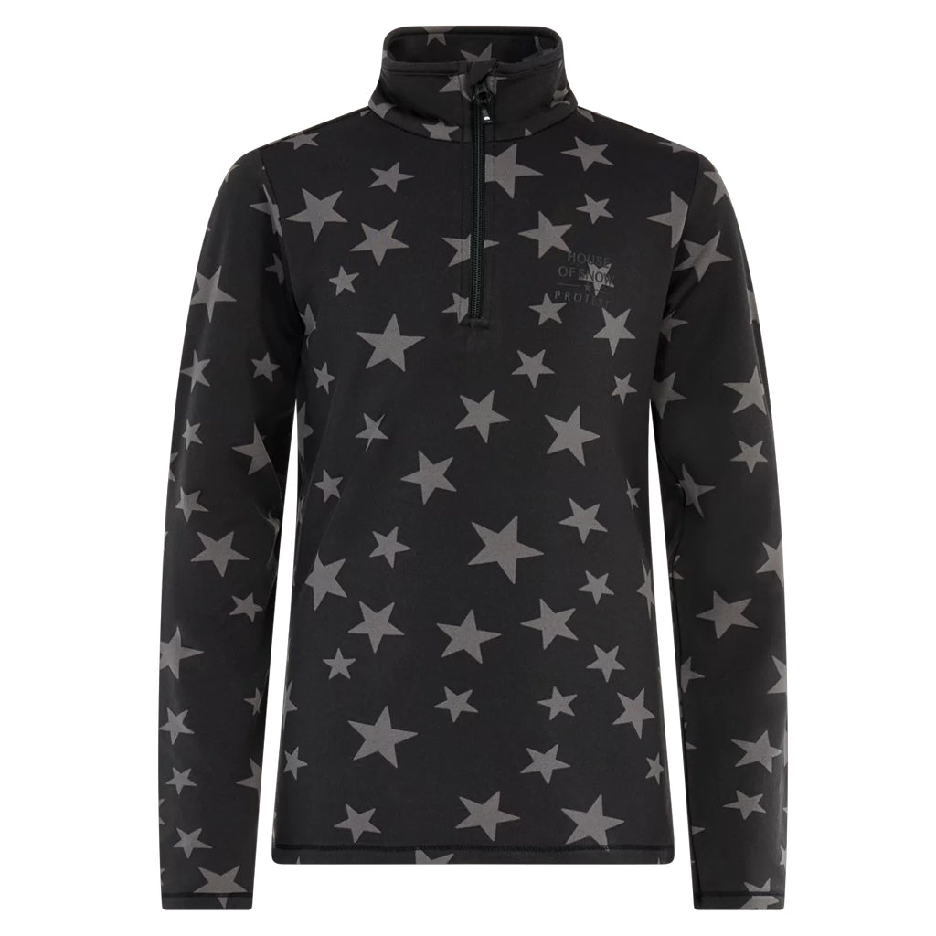 PROTEST JNR XRAY 1/4 ZIP TOP - TRUE BLACK