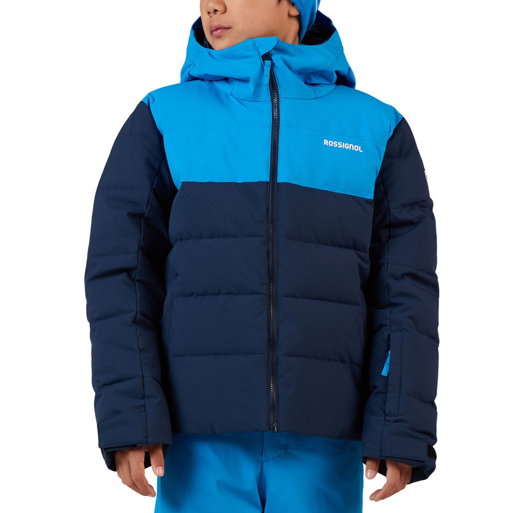 ROSSIGNOL JNR SIZ QUILTED JKT- DK NAVY