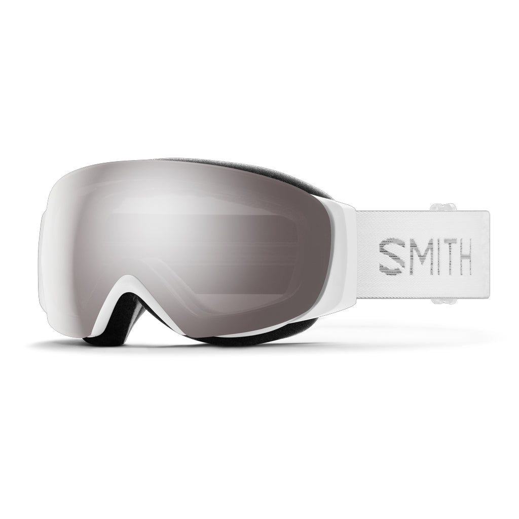SMITH I/O MAG S WHITE CHUNKY KNIT CHROMAPOP SUN PLATINUM + STORM BLUE