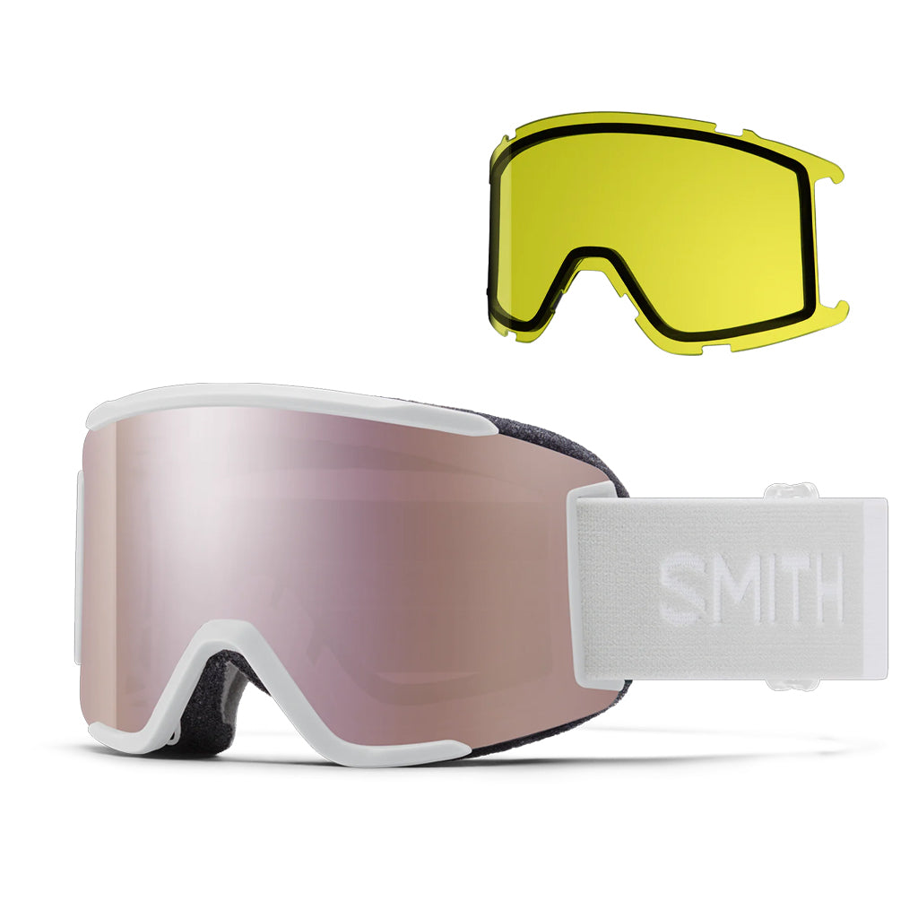 SMITH SQUAD S WHITE VAPOR CHROMAPOP EVERYDAY ROSE GOLD + YELLOW