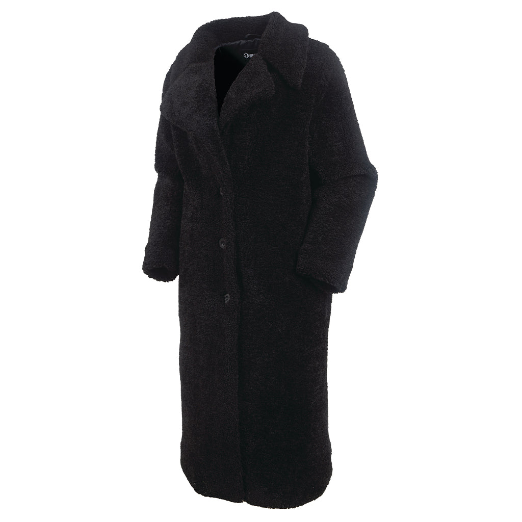 SUNICE CANDICE HYBRID FAUX SHERPA COAT - BLACK