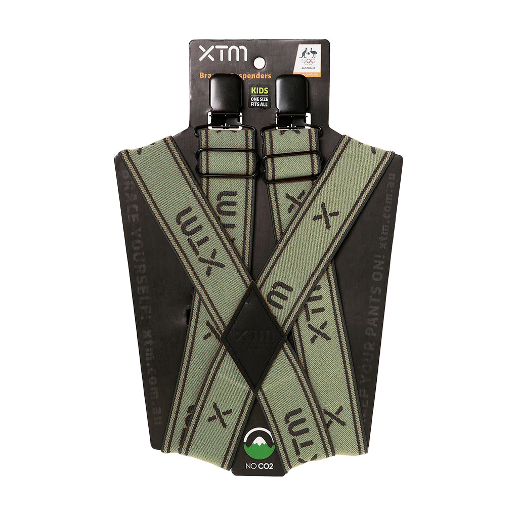 XTM KIDS SUSPENDER BRACES SAGE
