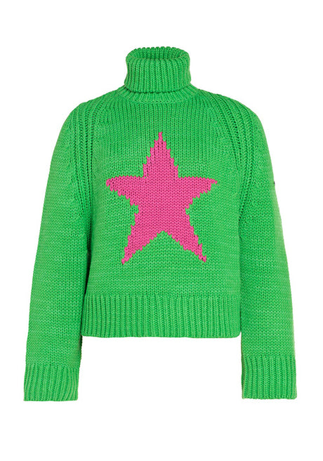 GOLDBERGH BEAUTY LONG SLEEVE KNIT - GREEN FLASH