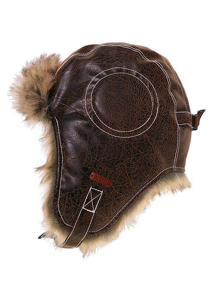XTM FAUX LEATHER BOMBER CHOCOLATE