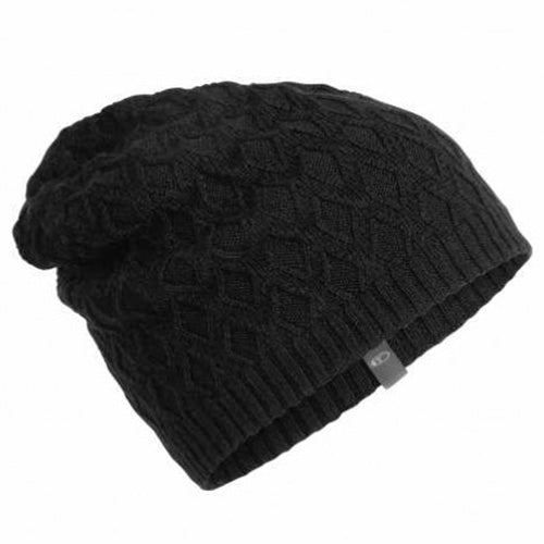 ICEBREAKER DIAMOND LINE BEANIE BLACK