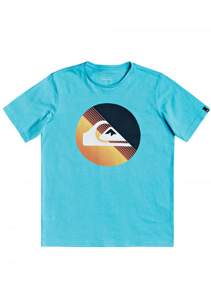 QUIKSILVER SLAB LOGO SS YTH TEE PACIFIC BLUE