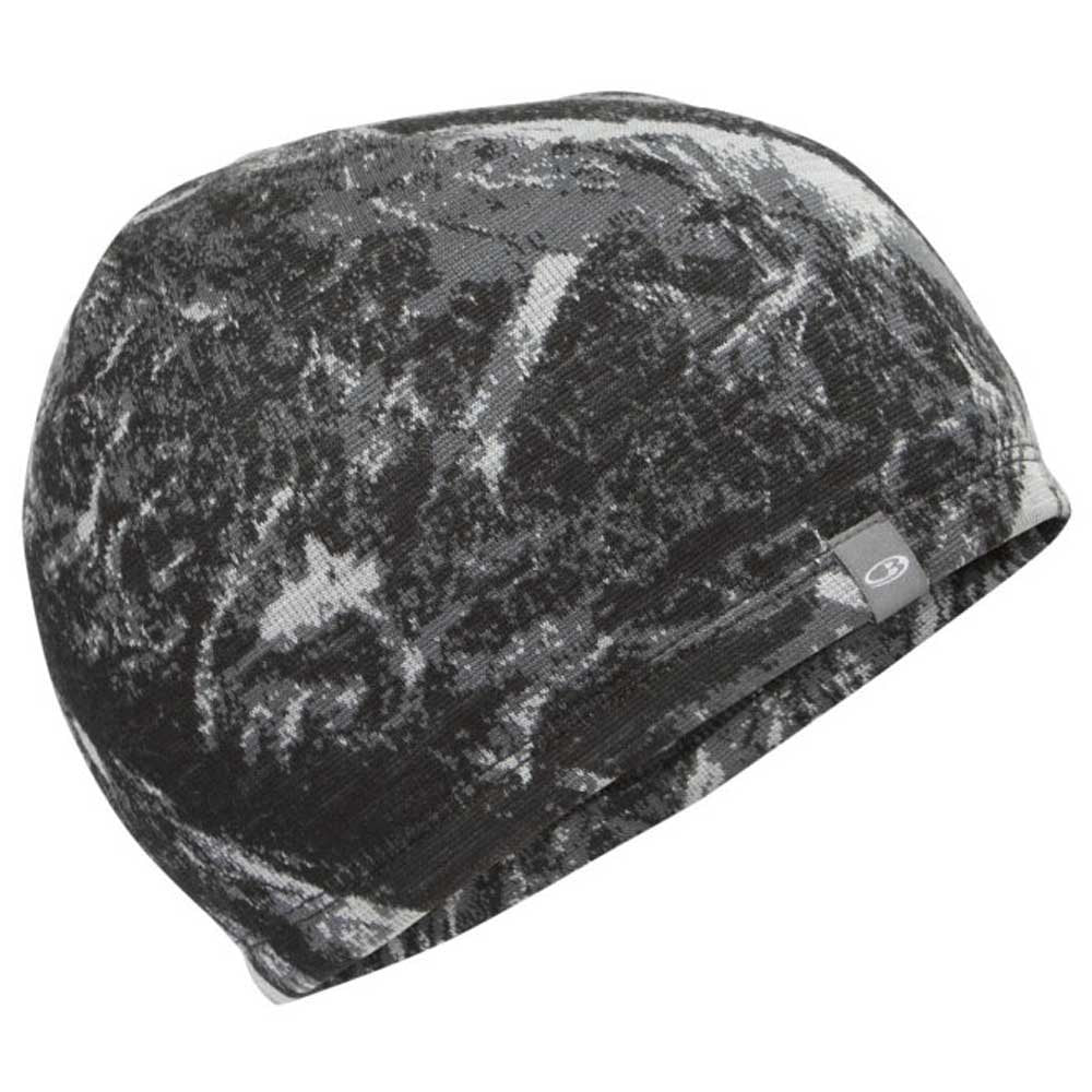 ICEBREAKER ELEMENTAL BEANIE BLACK PRINT