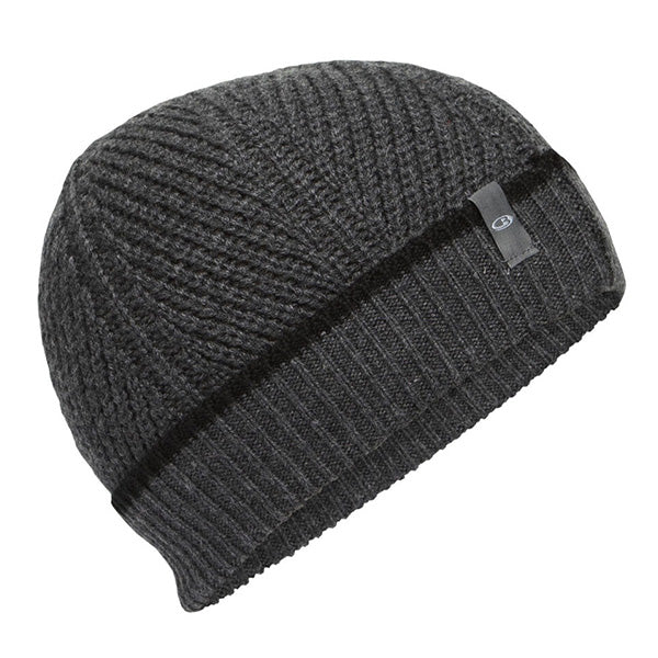 ICEBREAKER WAYPOINT BEANIE CHARCOAL HEATHER