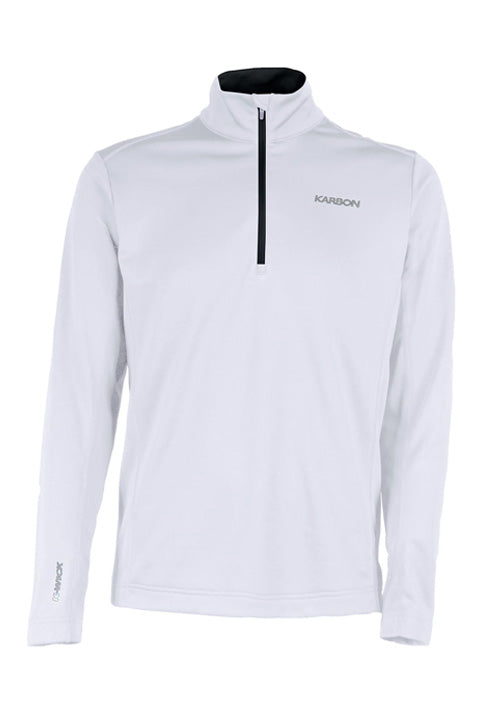 KARBON MS VENTURE 1/4 ZIP TOP - WHITE/BLACK