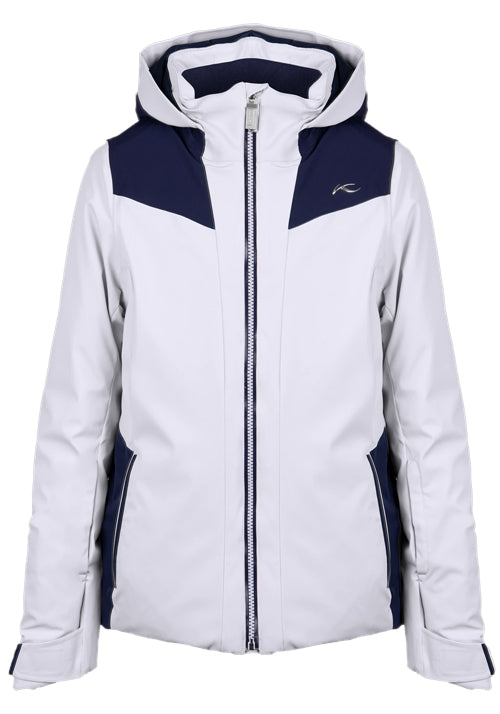 KJUS JNR FORMULA JACKET - WHITE/ATLANTA BLUE