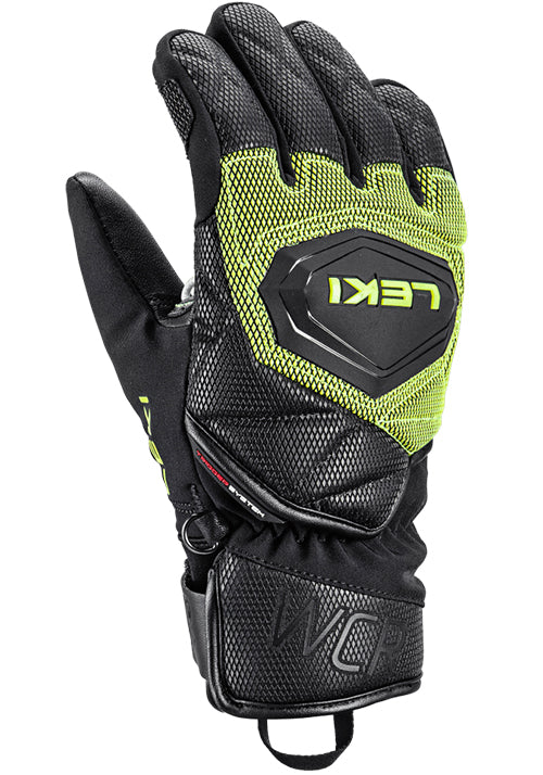 LEKI WCR COACH 3D JNR GLOVE BLK/LEMON