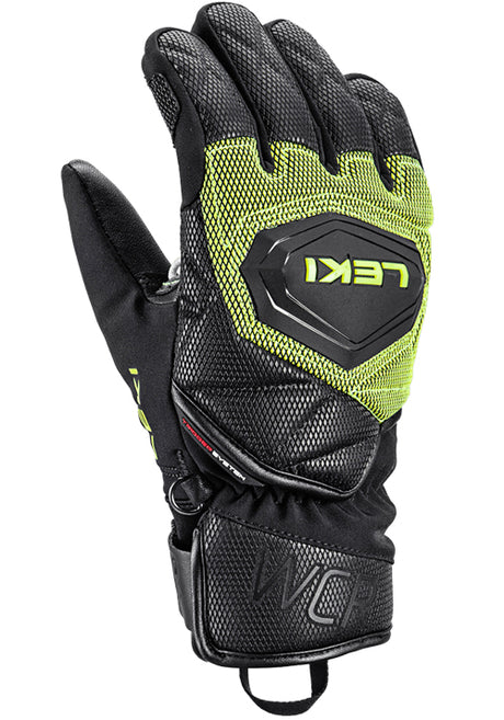 LEKI WCR COACH 3D JNR GLOVE BLK/LEMON