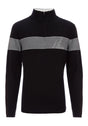 MEISTER MS AARON 1/2 ZIP KNIT - BLACK/WHITE