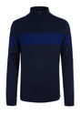 MEISTER MS AARON 1/2 ZIP KNIT - DEEP NAVY/PRISM