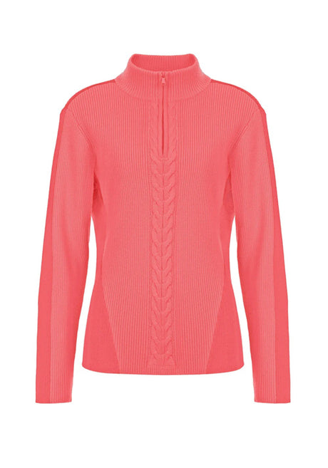 MEISTER WS ROWAN ZIP KNIT - PINK CORAL