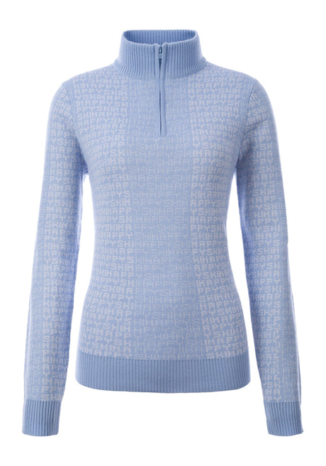 MEISTER WS SKI HAPPY KNIT-CORNFLOWER BLUE/WHITE
