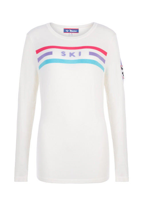 MEISTER WS SKI KNIT CREW - WHITE CLOUD PASTELS