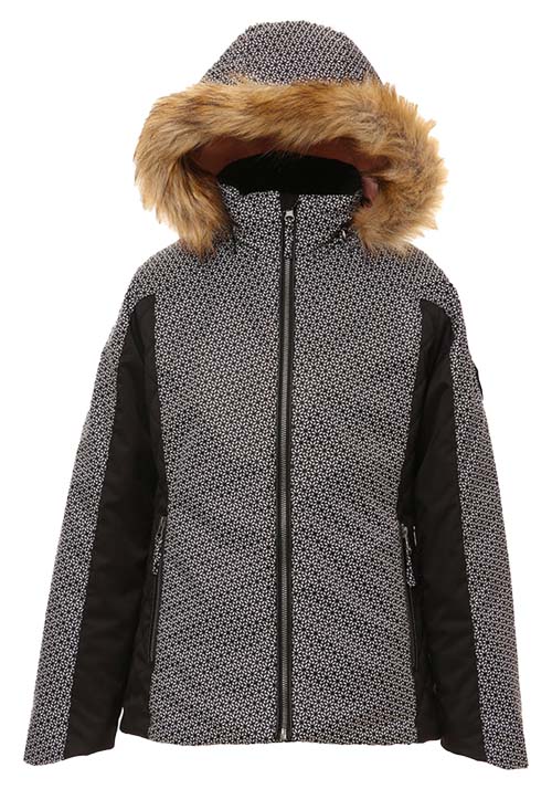 XTM MERIBEL KIDS JACKET BLACK GEO
