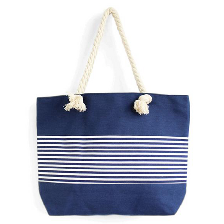 MORGAN & TAYLOR PEGGY BAG NAVY THIN STRIPE