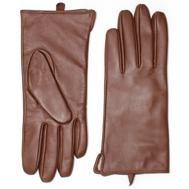 MORGAN & TAYLOR ZOEY LEATHER GLOVES BROWN