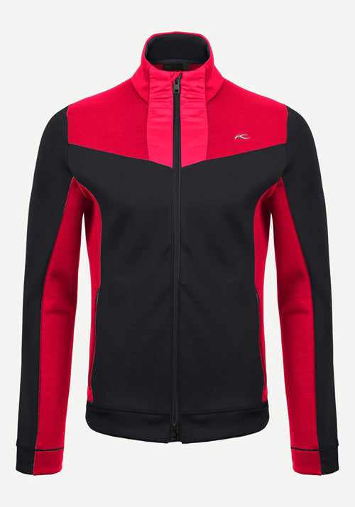 KJUS MS FORMULA MIDLAYER JACKET BLACK/CARMINE