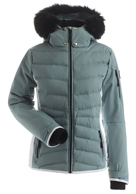 NILS BIANCA FAUX FUR SAGE/WHITE