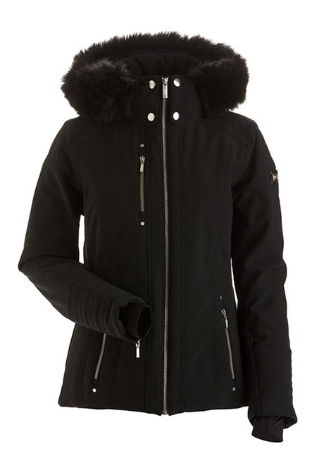 NILS NISEKO FAUX FUR JACKET - BLACK
