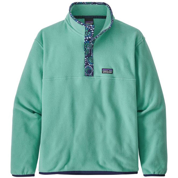 PATAGONIA GIRLS SYNCH SNAP-T FLEECE P/O BERYL GREEN
